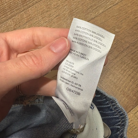 NWT Pilcro Anthropologie Drawstring Pull On Wide Leg Jeans Size Large - Picture 4 of 5